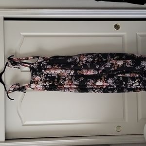 XL shein mid romper with shoulder ties